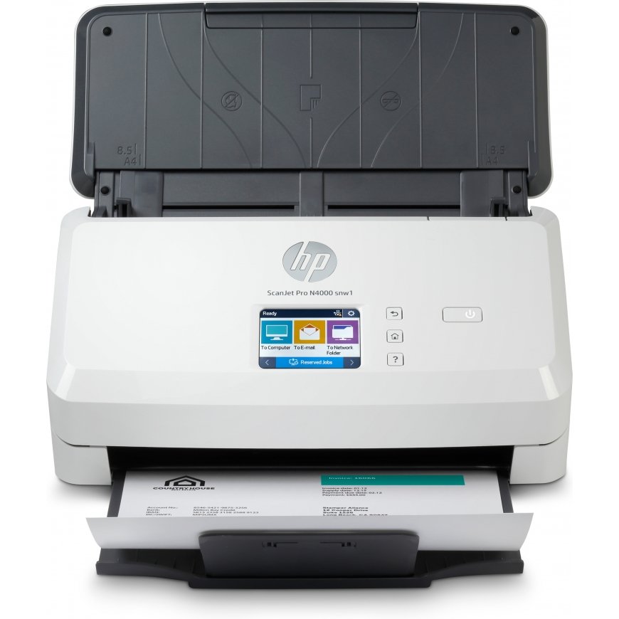 HP Scanjet Pro N4000 snw1 Sheet-feed Scanner Sheet-fed skaitytuvas 600 x 600 DPI A4 Juoda, Balta