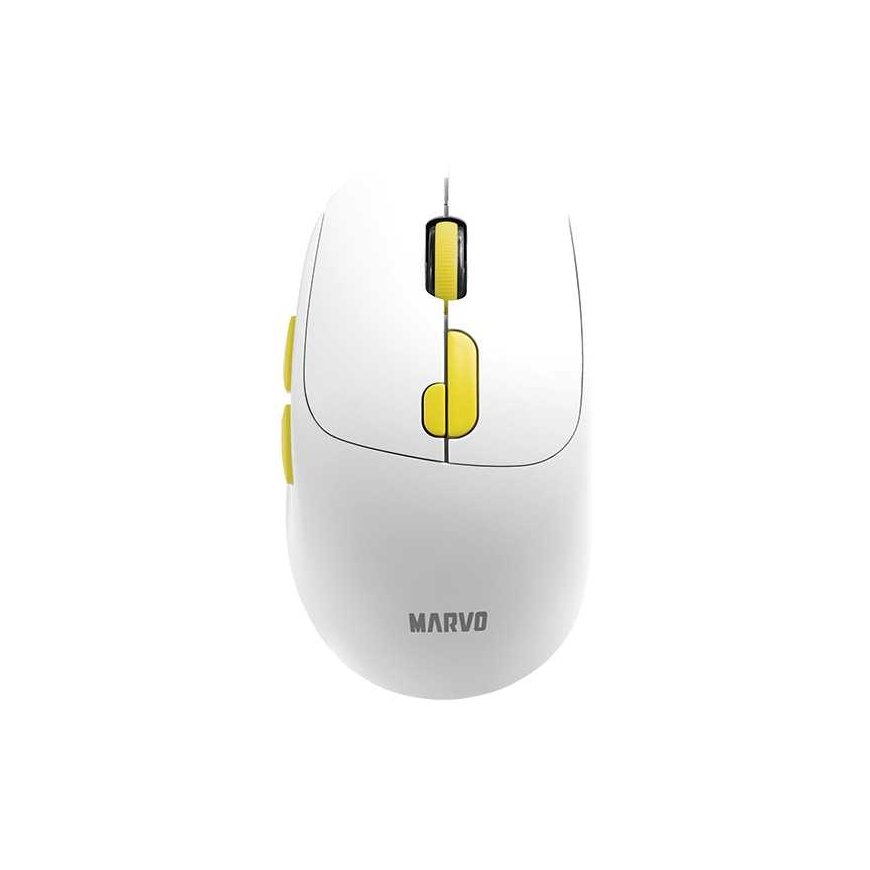 Bevielė pelė, Marvo M809W, balta, optinė, 1600DPI