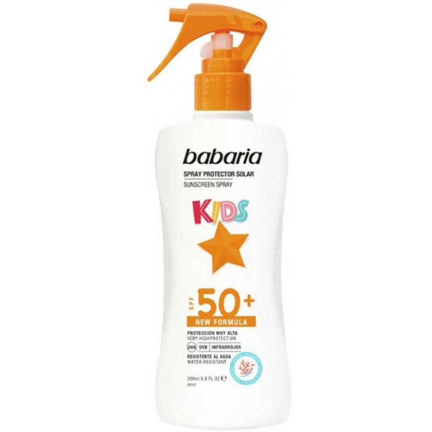 Babaria Sunscreen Spray With Aloe Vera For Kids Spf50+, 200 ml