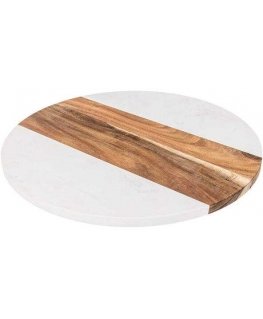 5five Simply Smart HARMONY turntable, marble and acacia, Ø 34.9 cm