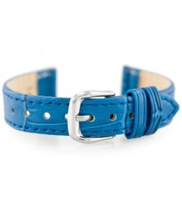 Pacific Blue W41 leather watch strap - blue - 14mm
