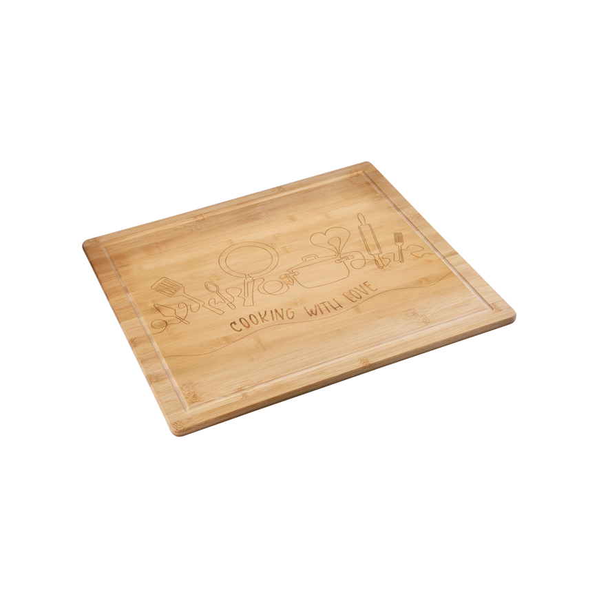 Kesper Bamboo Hob Cover, Love, Bamboo
