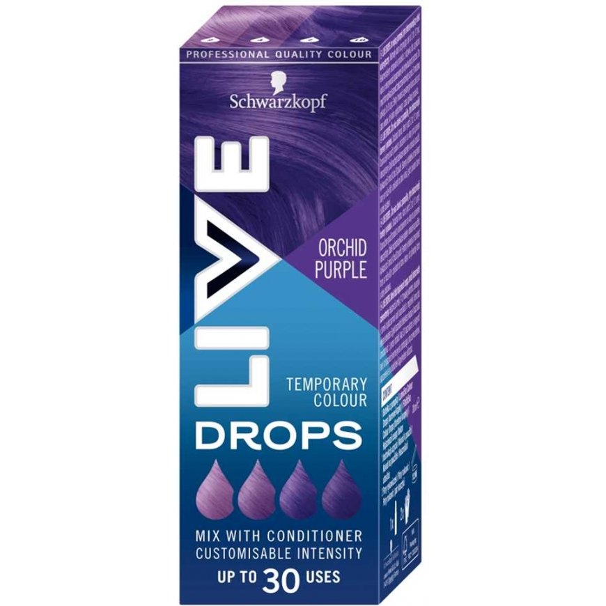 SCHWARZKOPF_Live Drops pestävä hiusväri orkideavioletti 30ml