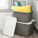 Dark gray 30L BranQ Velur storage container Dark gray 30L BranQ Velur storage container