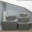 Dark gray 30L BranQ Velur storage container Dark gray 30L BranQ Velur storage container