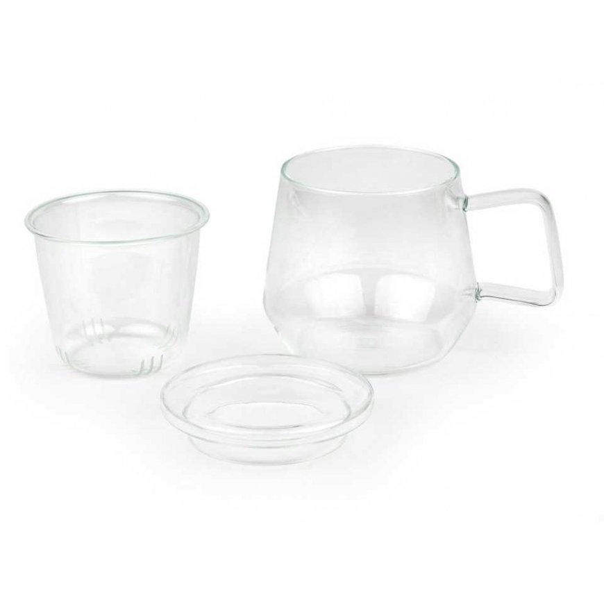Glass mug with infuser Livorno 290 ml - colorless / Bredemeijer – 2