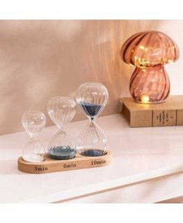 Atmosphera Kolmen koristeellisen tiimalasin setti SABI, korkeus 15 cm