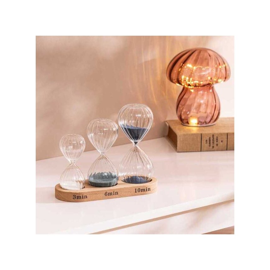 Atmosphera Set of three decorative hourglasses SABI, height 15 cm