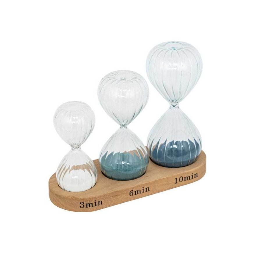 Atmosphera Set of three decorative hourglasses SABI, height 15 cm – 3