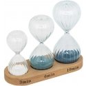 Atmosphera Set of three decorative hourglasses SABI, height 15 cm Atmosphera Set of three decorative hourglasses SABI, height 15 cm