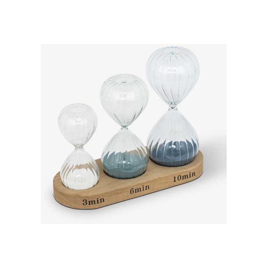 Atmosphera Set of three decorative hourglasses SABI, height 15 cm – 5