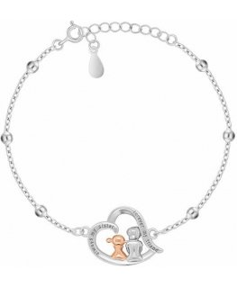 Brilio Silver Silver two-tone bracelet for sister BRC218W