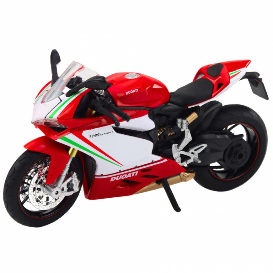 Lean Toys Raudonas Metalinis Sportinis Motociklas su Šviesomis ir Garsais 1:12 – 2
