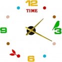 Ikonka Sticker wall clock with colored digits 80-90cm Ikonka Sticker wall clock with colored digits 80-90cm