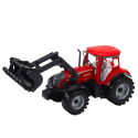 Lean Toys Red tractor with loader and baler Lean Toys Red tractor with loader and baler