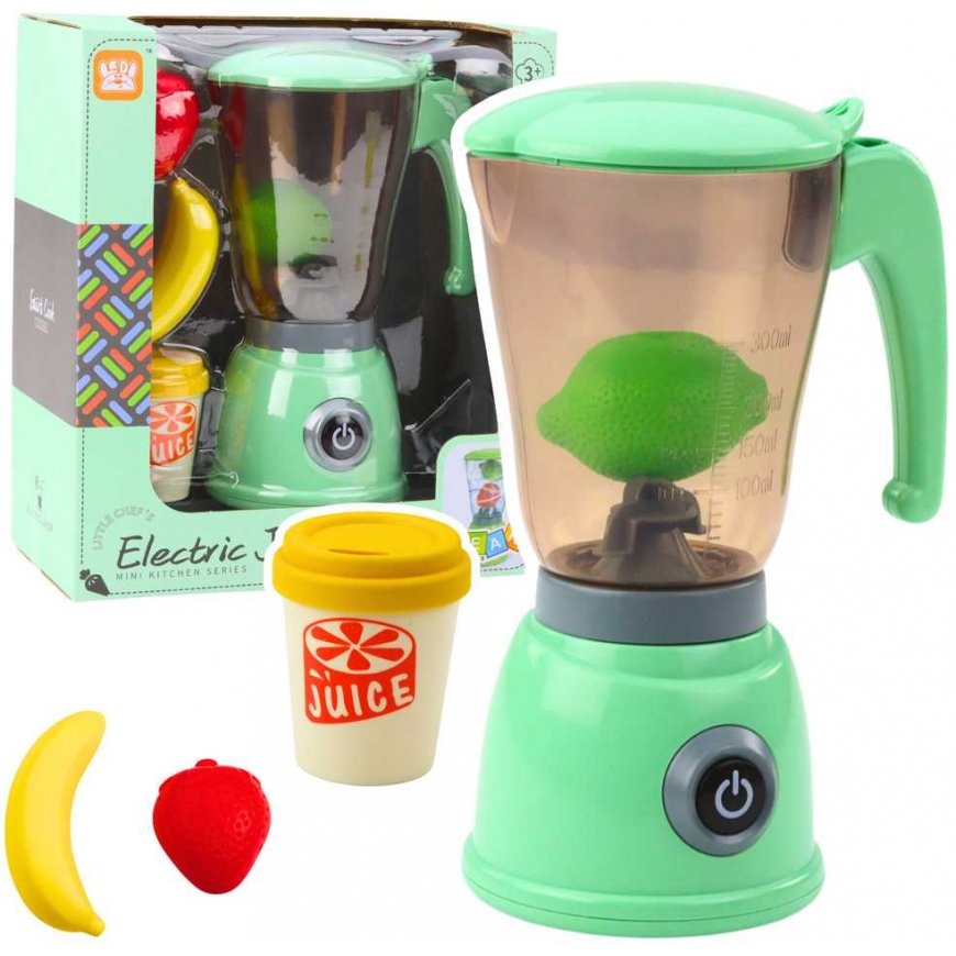 Lean Toys Electric Mixer For Children Fruit Cup Lights Sounds Green
