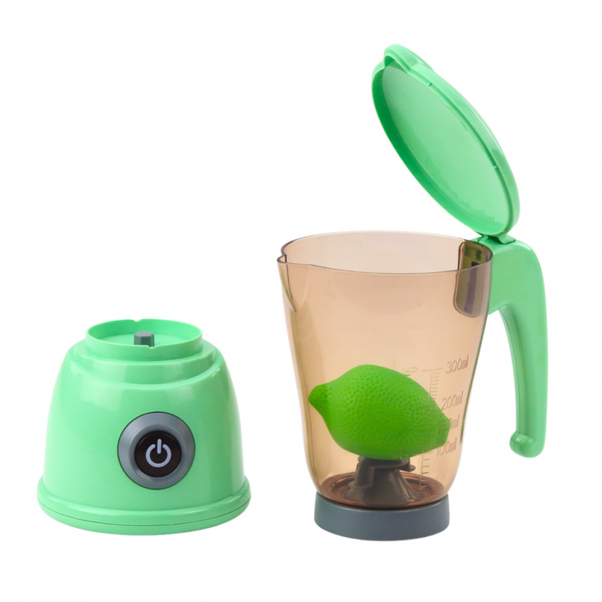 Lean Toys Electric Mixer For Children Fruit Cup Lights Sounds Green – 3
