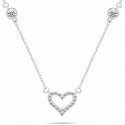 Brilio Silver Romantic silver necklace Heart with zircons NCL171W Brilio Silver Romantic silver necklace Heart with zircons NCL171W