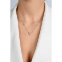 Brilio Silver Romantic silver necklace Heart with zircons NCL171W Brilio Silver Romantic silver necklace Heart with zircons NCL171W