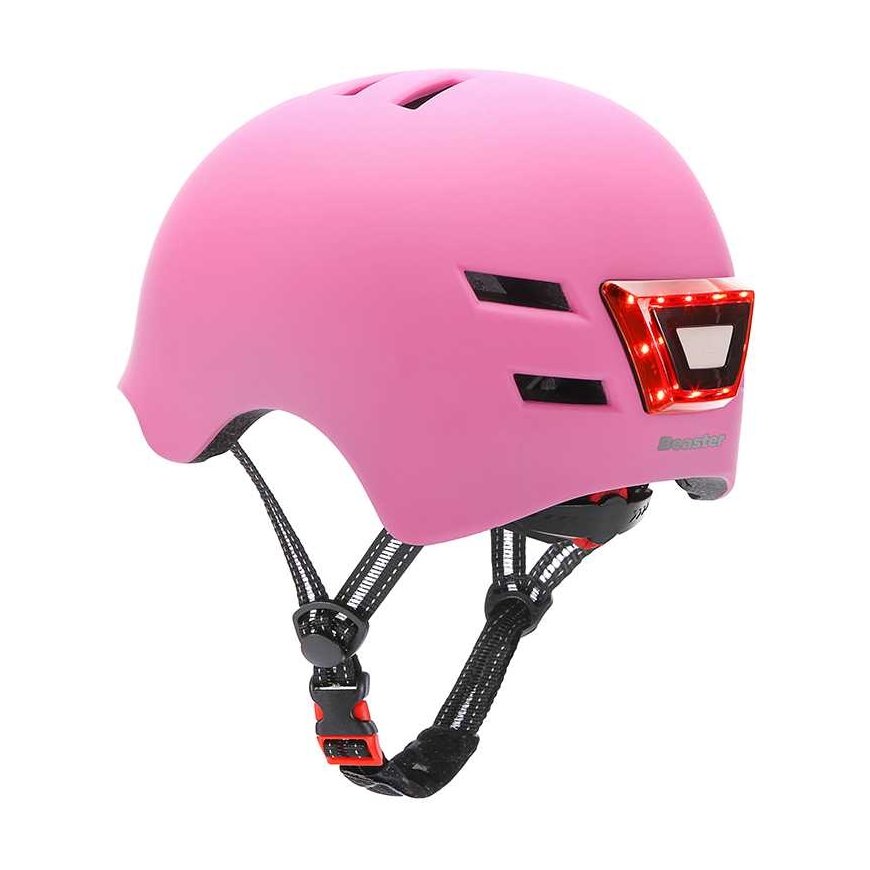 Beaster-skootterikypärä Beaster BS02HPM, koko M, pinkki, LED-valoilla – 2