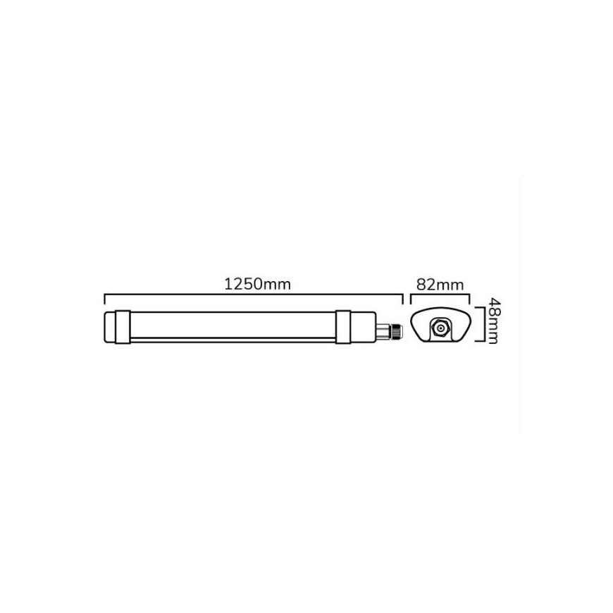 Hermetinis šviestuvas TRI-PROOF, 230Vac, 40W, 4800lm, 125cm, IP65, 4000K, LEDOM – 3