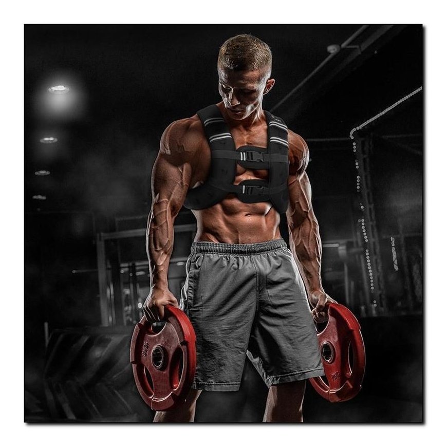 HMS Fitness KTO08 painoliivi 8 kg Neopreeninen, Hiekka musta – 3
