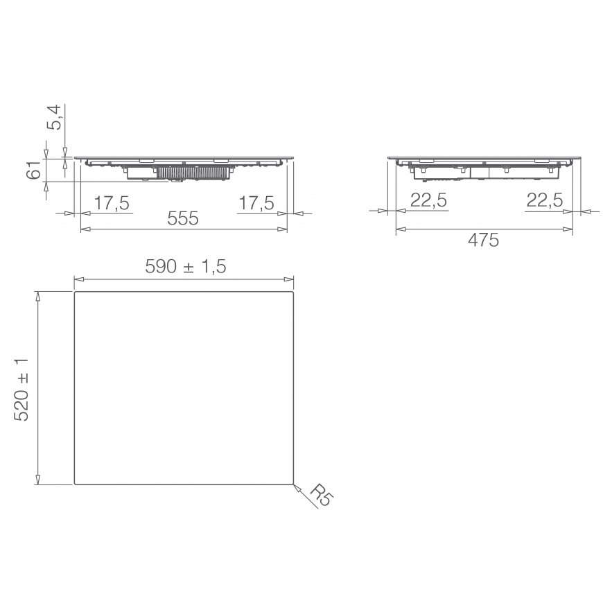 Elica Primis 604 Plus Black Built-in 60 cm Zone induction hob 4 zone(s) – 2