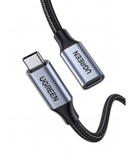 Ugreen USB-C 3.1 Extension Cable USB cable USB 3.2 Gen 2 (3.1 Gen 2) 1 m USB C Black, Grey