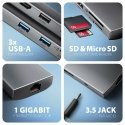 Axagon HMC-8HLSA док-станция для ноутбука Проводная USB 3.2 Gen 1 (3.1 Gen 1) Type-C Серый Axagon HMC-8HLSA док-станция для ноутбука Проводная USB 3.2 Gen 1 (3.1 Gen 1) Type-C Серый