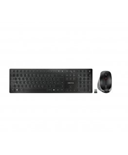 CHERRY DW 9500 SLIM klaviatuur Hiir kaasa arvatud Universaalne RF juhtmeta ühendus + Bluetooth QWERTZ Saksa keel Must, Hall