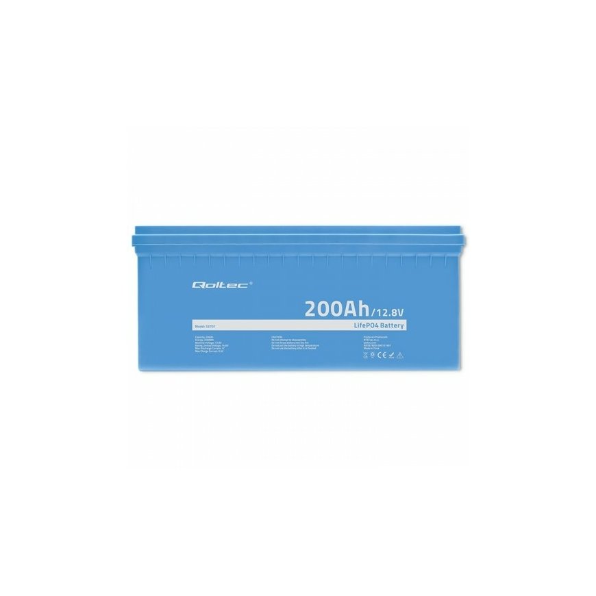 Qoltec 53707 аккумулятор для транспортных средств Литий-железо-фосфатный (LiFePO4) 200 Ah 12,8 V 100 – 5
