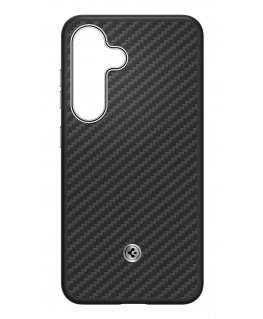 Spigen Enzo Aramid mobiliojo telefono dėklas 15,8 cm (6.2") Juoda, Sidabras