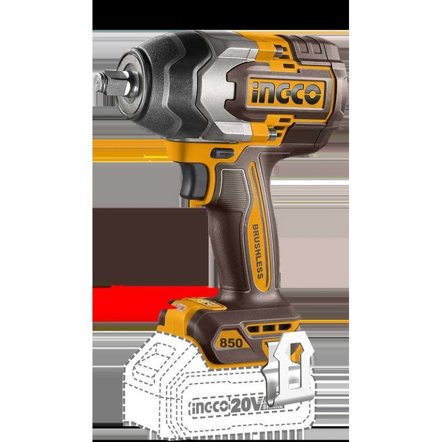 Ingco CIWLI2085 AKU impact wrench incl. 2pcs battery and charger