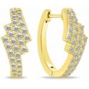 Brilio Silver Gold-plated hoop earrings with sparkling zircons EA1181Y Brilio Silver Gold-plated hoop earrings with sparkling zircons EA1181Y