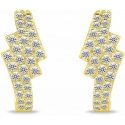 Brilio Silver Gold-plated hoop earrings with sparkling zircons EA1181Y Brilio Silver Gold-plated hoop earrings with sparkling zircons EA1181Y