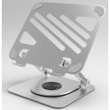 ErgoWork Alu 360° rotatable computer table, silver
