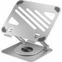 ErgoWork Alu 360° rotatable computer table, silver