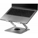 ErgoWork Alu 360° rotatable computer table, silver
