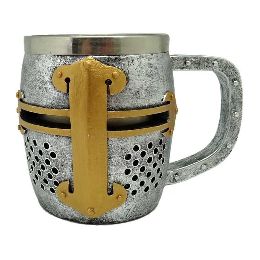 Puckator Medieval Knight -hopea-kultainen kypäräkannu
