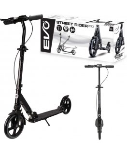 Evo taittopyörä kaupunkipotkulauta Street Rider 200 musta jalustalla 8+