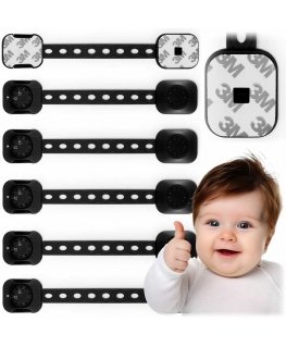 Ricokids 798202 spintelės atidarymo spyna, 6 vnt, juoda