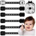 Ricokids 798202 cabinet opening lock, 6 pcs, black