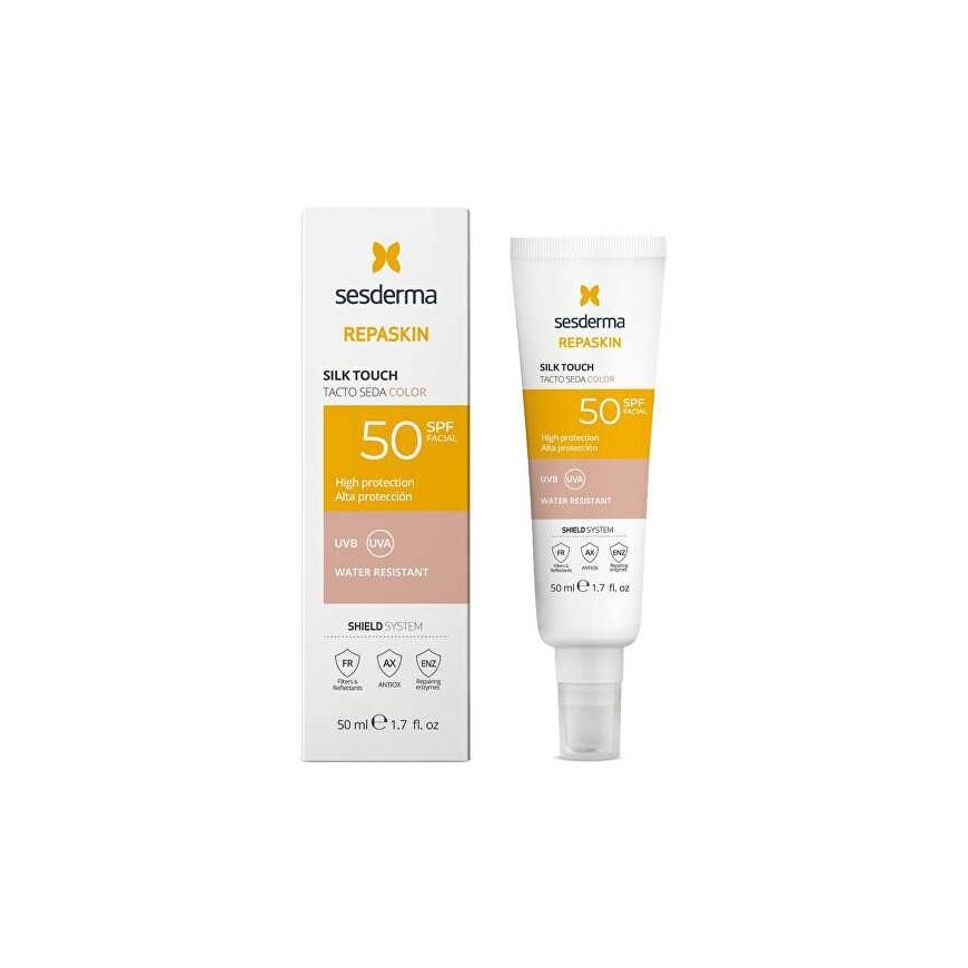 Sesderma Tonuotas veido apsaugos kremas SPF 50 Repaskin Silk Touch Color (Tinted Facial Sunscreen) 50 ml 50 ml veido apsauga – 2