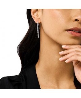 Armani Unique silver dangle earrings EG3606040