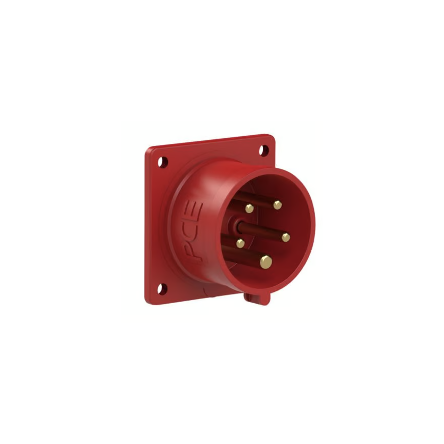 CEE Panel Socket Inlet, Straight, 16A 5P Elteco