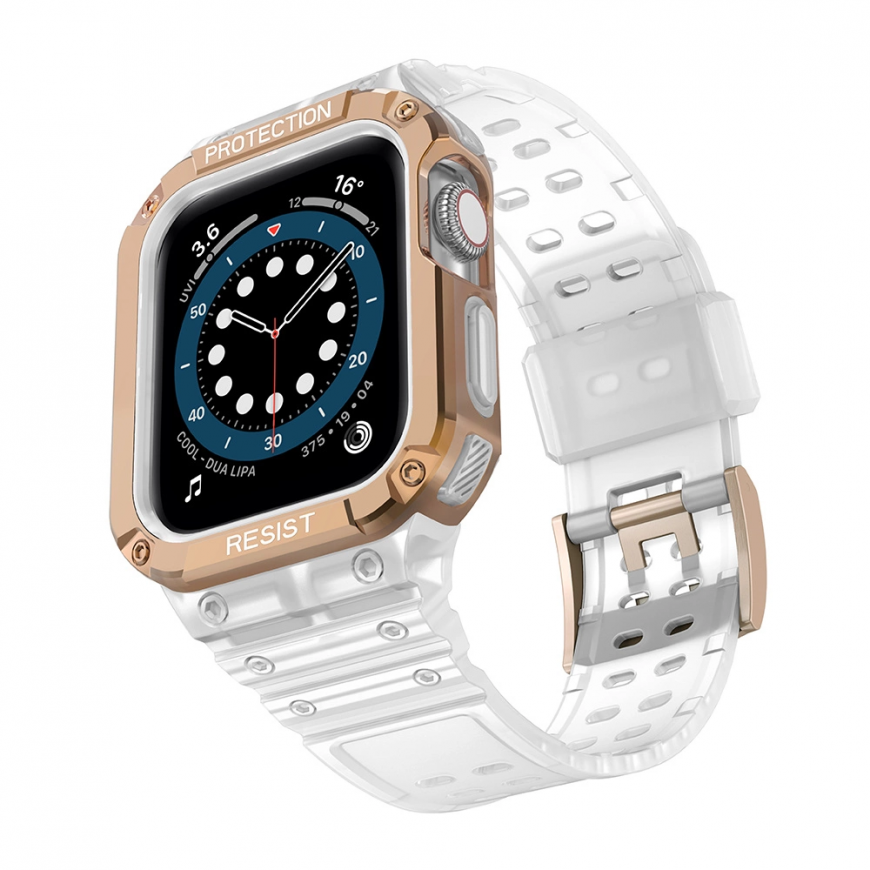 Išmaniojo laikrodžio Apple SE/7 silikoninis Hurtel dirželis, Rožinės spalvos, 38/40/41 mm – 3