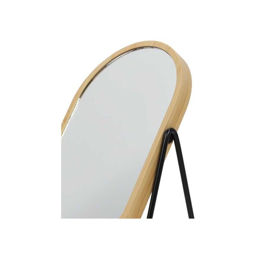 Frame Makeup mirror in bamboo frame, magnifying, rotating – 3