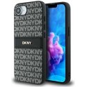 DKNY Repeat Texture Pattern with Tonal Stripe Case for Apple iPhone 16e black DKNY Repeat Texture Pattern with Tonal Stripe Case for Apple iPhone 16e black
