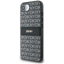 Dėklas DKNY Repeat Texture Pattern with Tonal Stripe for Apple iPhone 16e juodos spalvos Dėklas DKNY Repeat Texture Pattern with Tonal Stripe for Apple iPhone 16e juodos spalvos
