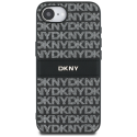 DKNY Repeat Texture Pattern with Tonal Stripe Case for Apple iPhone 16e black DKNY Repeat Texture Pattern with Tonal Stripe Case for Apple iPhone 16e black